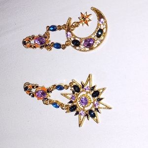 Star and Moon Earrings